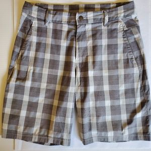 Lululemon Mens Plaid Shorts Grey
